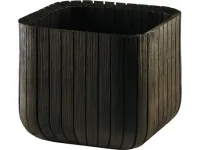 Lillepotiümbris CUBE PLANTER väike, pruun pilt 3