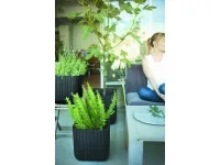 Lillepotiümbris CUBE PLANTER väike, pruun pilt 2