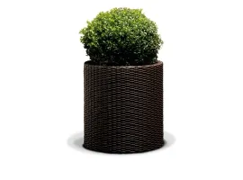 Lillepotiümbris CYLINDER PLANTER LARGE, pruun
