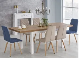 Стол раздвижной TIAGO дуб ланцелот / белый