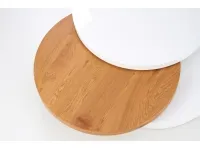 Журнальный стол MICHELLE белый-золотой дуб pilt 4