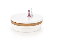 Журнальный стол MICHELLE белый-золотой дуб pilt 3