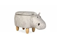 Пуфик HUBERT светло-серый с ящиком pilt 2