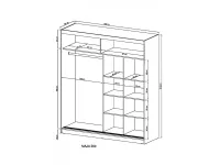 Шкаф-купе MAJA VII 200 pilt 7