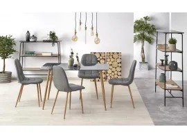 Стол NEXT дымчатый - дуб медовый