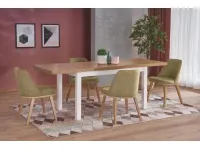 Стол раздвижной TIAGO 2 дуб крафт - белый pilt 3