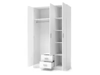 Шкаф для одежды LIMA S-3 белый pilt 2