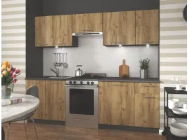 Кухня DARIA 240 дуб крафт - антрацит