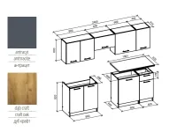 Köök DARIA 240 tamm craft - antratsiit pilt 4