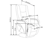Кресло-лежак PULSAR 2 recliner серый pilt 3