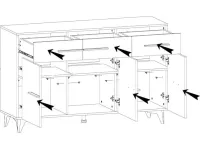 Комод FRIDA K3D3S pilt 3