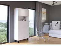 Складной стол со стеллажом HOMI матовый белый pilt 3