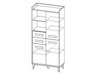 Kapp riiulitega WERSO 3 pilt 3