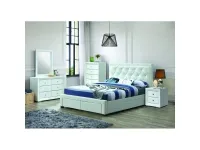 Кровать 180x200 ENGLAND белая эко-кожа pilt 4