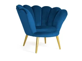 Кресло MAGNOLIA гранатовый (темно-синий) - дуб