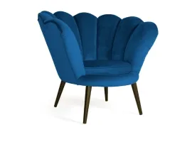 Кресло MAGNOLIA гранатовый (темно-синий) - венге