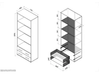 Riiul LIMA REG-3 valge pilt 4