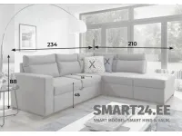 Угловой диван-кровать ITACA 2 PROMO - Серый pilt 3