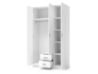 Шкаф для одежды LIMA S-3 белый с зеркалом pilt 3