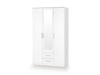 Шкаф для одежды LIMA S-3 белый с зеркалом pilt 2