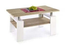 Журнальный стол DIANA H MDF белый глянец / дуб сонома