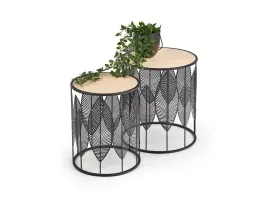 Журнальный стол FOLLA черный (2 шт)