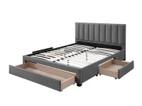 Voodi 160x200 GRACE hall samet pilt 6