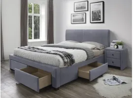 Voodi 160x200 MODENA 3 hall samet