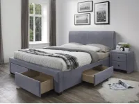 Voodi 160x200 MODENA 3 hall samet pilt 2