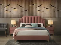 Кровать 160x200 MONAKO 160 розовый вельвет pilt 2