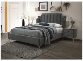 Кровать 160x200 MONAKO 160 серый вельвет