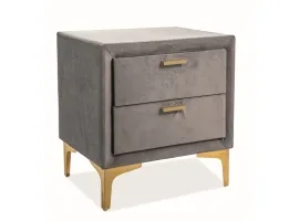 Тумбочка MONAKO серый вельвет