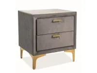 Тумбочка MONAKO серый вельвет pilt 2