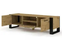 TV стол NUKA 160 дуб артисан - черный pilt 4