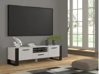 TV стол NUKA 160 белый - черный pilt 2