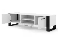 TV стол NUKA 160 белый - черный pilt 5