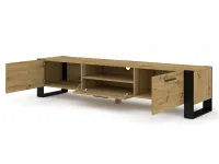 TV стол NUKA 200 дуб артисан - черный pilt 4