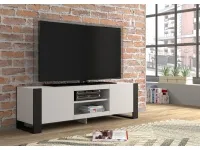 TV стол MONDI 158 белый матовый- черный pilt 2