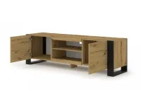 TV стол MONDI 158 дуб артисан- черный pilt 3