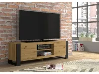 TV стол MONDI 158 дуб артисан- черный pilt 2
