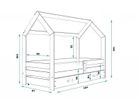 Кровать детская DOMEK графит pilt 4