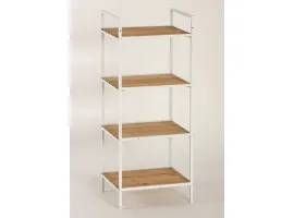 Riiul BAMBOO 4 valge raam