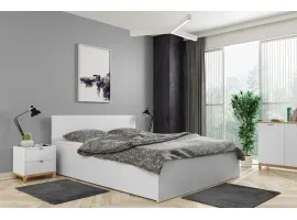 Voodi 160x200 PANAMA valge tõstemehhanismiga