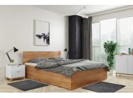 Voodi 160x200 PANAMA tamm kraft tõstemehhanismiga