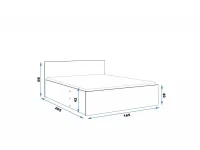 Voodi 160x200 PANAMA tamm kraft tõstemehhanismiga pilt 4