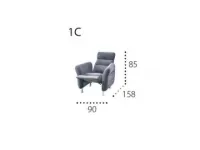 Кресло NITRA 1C recliner pilt 3
