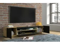 TV стол AURA S 200 дуб + черный pilt 4