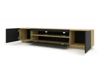 TV стол AURA S 200 дуб + черный pilt 3