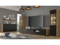 TV стол AURA S 200 дуб + черный pilt 7