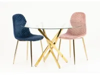 Стул J934 черный бархат - золотой pilt 3